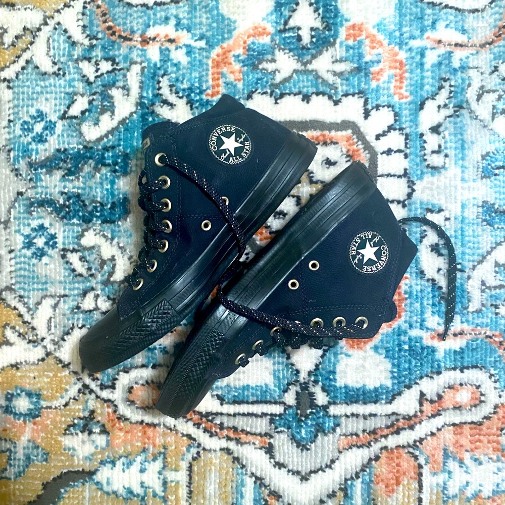 CONVERSE Black and Gold All Stars